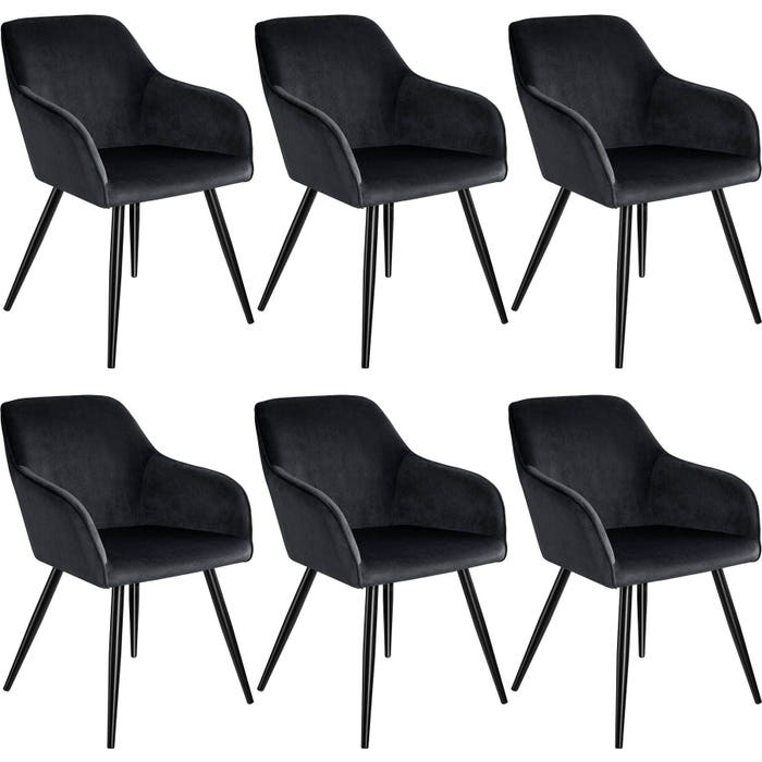 Stuhl Marilyn schwarz 6er Set