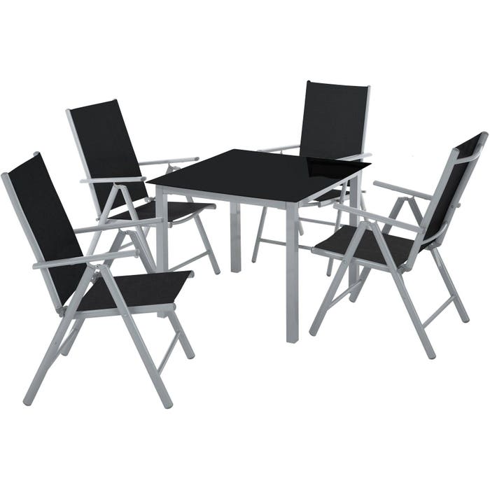Aluminium Sitzgruppe Stabia silber