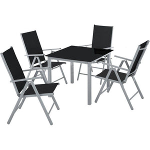 Aluminium Sitzgruppe Stabia silber