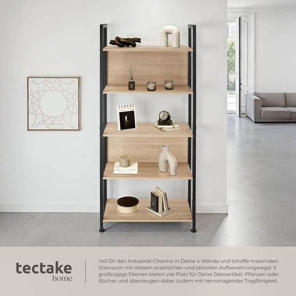 Scaffale Westport 62x24x165,5cm Legno chiaro industriale, rovere Sonoma