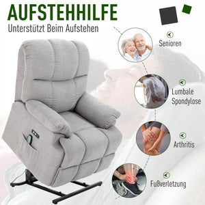 Massagesessel mit Wärmefunktion Flanell 83 cm x 95 cm x 105 cm
