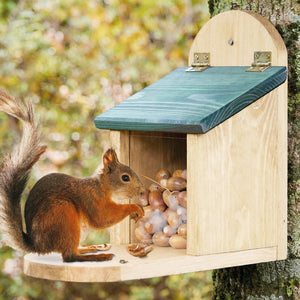 Eichhörnchen Futterstation Walnussblick aus Holz