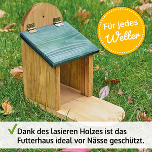 Eichhörnchen Futterstation Walnussblick aus Holz