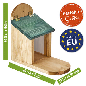 Eichhörnchen Futterstation Walnussblick aus Holz