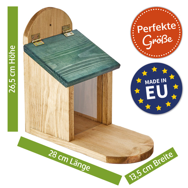 Eichhörnchen Futterstation Walnussblick aus Holz