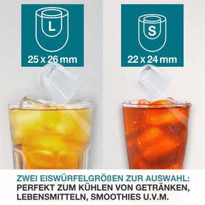 Eiswürfelmaschine 12kg/Tag tragbar & kompakt mit LED-Anzeige