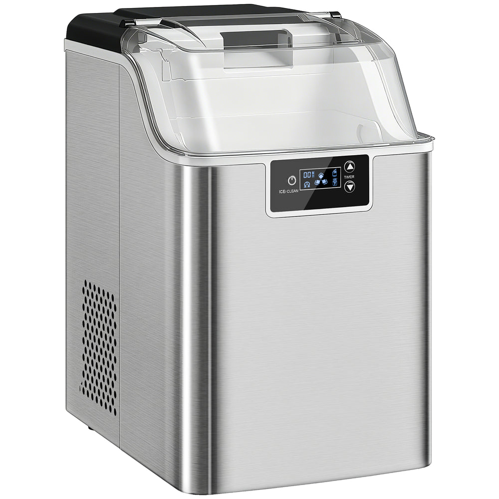 Eiswürfelmaschine mit 2,1L Wassertank 20kg 24h silber