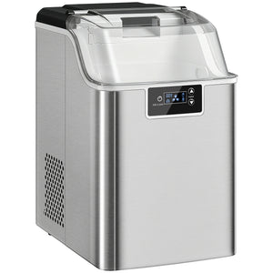 Eiswürfelmaschine mit 2,1L Wassertank 20kg 24h silber