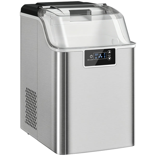 Eiswürfelmaschine mit 2,1L Wassertank 20kg 24h silber