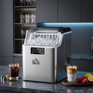 Eiswürfelmaschine mit Wassertank 20kg pro Tag silber