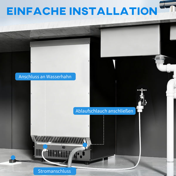 Eiswürfelmaschine gewerblich für Gastronomie 45kg LCD