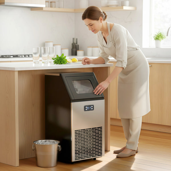 Eiswürfelmaschine gewerblich für Gastronomie 45kg LCD