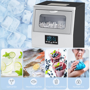 Eiswürfelmaschine gewerblich mit LED-Anzeige und Schaufel