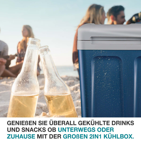 Elektrische 2-in-1 Kühlbox & Wärmebox 40l mobil & geräuscharm