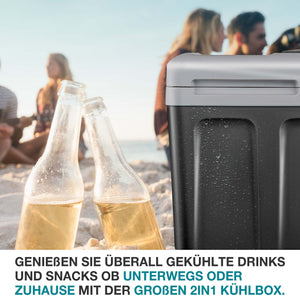 Elektrische 2-in-1 Kühlbox & Wärmebox 40l mobil & geräuscharm