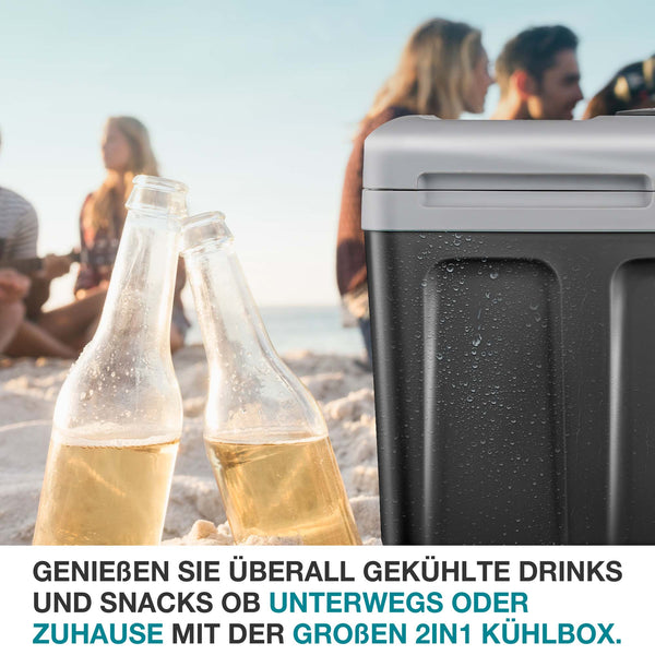 Elektrische 2-in-1 Kühlbox & Wärmebox 40l mobil & geräuscharm