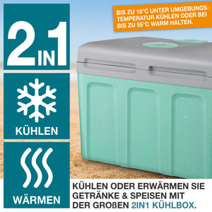Elektrische 2-in-1 Kühlbox & Wärmebox 40l mobil & geräuscharm