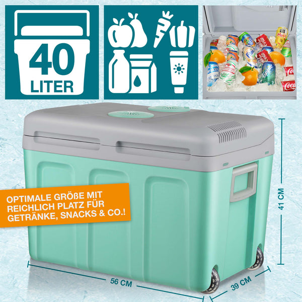 Elektrische 2-in-1 Kühlbox & Wärmebox 40l mobil & geräuscharm