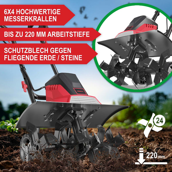 Elektro Bodenfräse Gartenhacke Gartenfräse 1500W