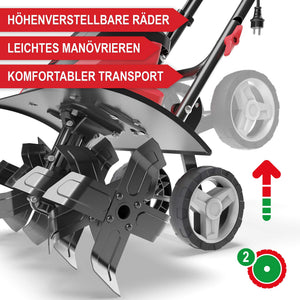 Elektro Bodenfräse Gartenhacke Gartenfräse 1500W