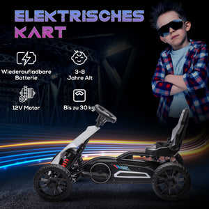 Elektro Go-Kart für Kinder mit Sicherheitsgurt und Rückenlehne