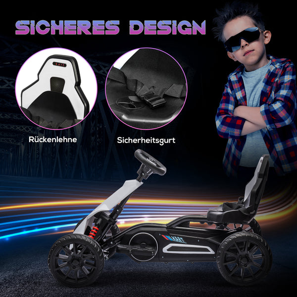 Elektro Go-Kart für Kinder mit Sicherheitsgurt und Rückenlehne