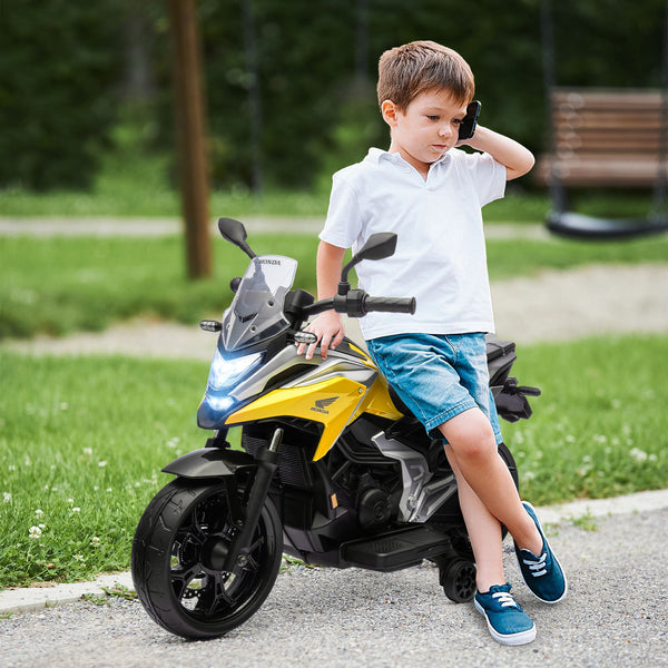 Elektro-Kindermotorrad mit Musik und Licht für 3-6 Jahre gelb