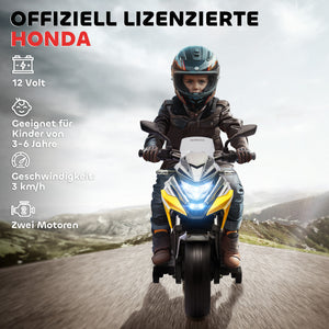 Elektro-Kindermotorrad mit Musik und Licht für 3-6 Jahre gelb