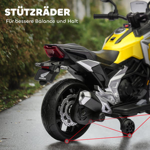 Elektro-Kindermotorrad mit Musik und Licht für 3-6 Jahre gelb