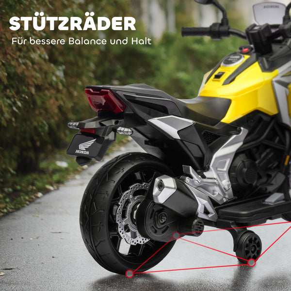 Elektro-Kindermotorrad mit Musik und Licht für 3-6 Jahre gelb