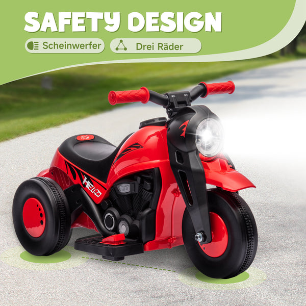 Elektro-Kindermotorrad mit Musik und Seifenblasen für 2-5 Jahre