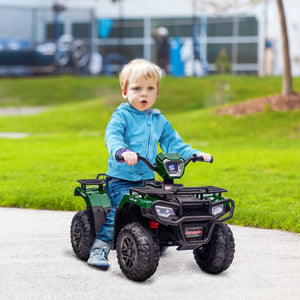 Elektro-Kinderquad Kinderfahrzeug mit LED ab 3 Jahren Schwarz-Grün