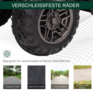 Elektro-Kinderquad Kinderfahrzeug mit LED ab 3 Jahren Schwarz-Grün