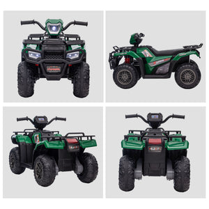 Elektro-Kinderquad Kinderfahrzeug mit LED ab 3 Jahren Schwarz-Grün