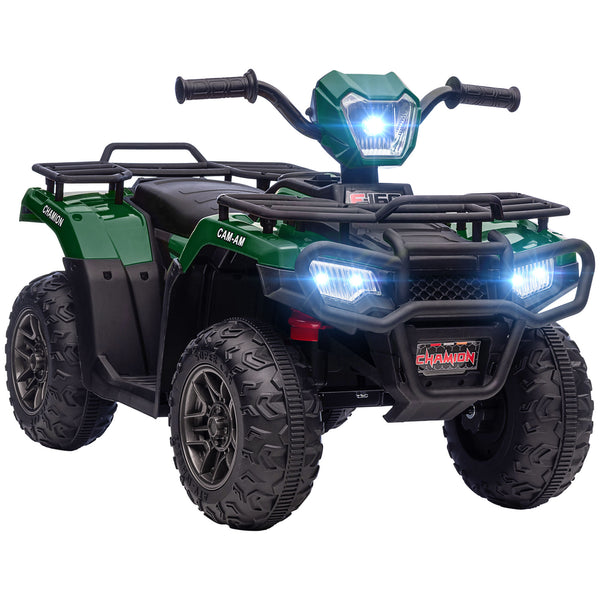 Elektro-Kinderquad Kinderfahrzeug mit LED ab 3 Jahren Schwarz-Grün