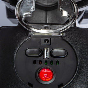 Kinder Elektro-Motorrad mit Stützrädern LED und Musik gelb