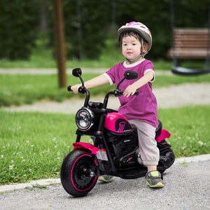 Elektro-Motorrad Kinderfahrzeug mit Stützrädern 1.5-3 Jahre Rosa
