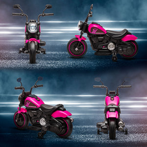 Elektro-Motorrad Kinderfahrzeug mit Stützrädern 1.5-3 Jahre Rosa