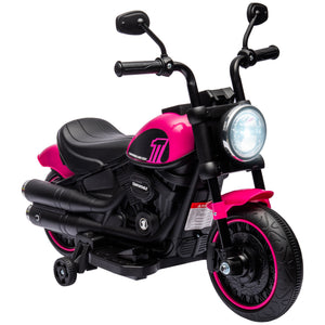Elektro-Motorrad Kinderfahrzeug mit Stützrädern 1.5-3 Jahre Rosa