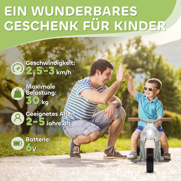 Kinder Elektro-Motorrad mit Musik und Seifenblasen für 2-5 Jahre