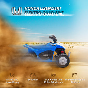 Elektro-Quad Kinderfahrzeug LED Hupe ab 18 Monaten Blau