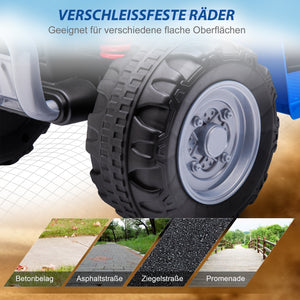 Elektro-Quad Kinderfahrzeug LED Hupe ab 18 Monaten Blau