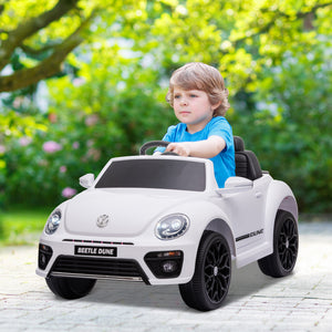Kinder-Elektroauto Kinderfahrzeug 12V mit Fernbedienung & Musikfunktion 3-5 Jahre Weiss