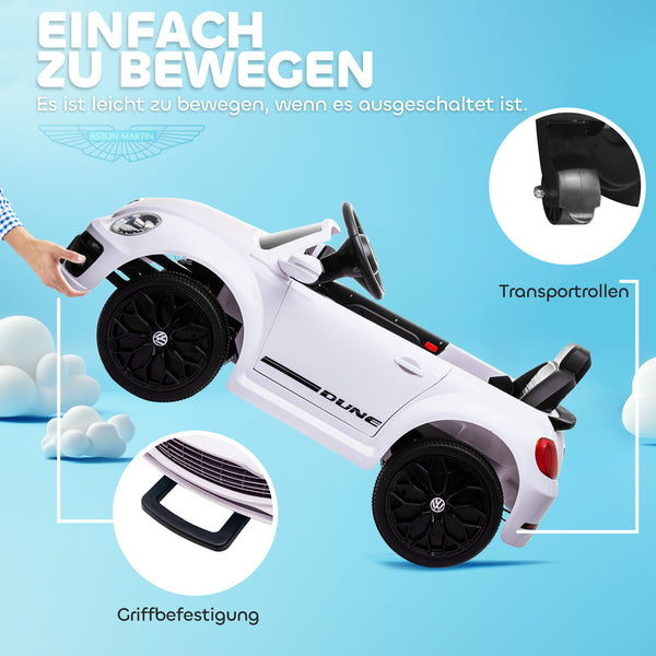 Kinder-Elektroauto Kinderfahrzeug 12V mit Fernbedienung & Musikfunktion 3-5 Jahre Weiss