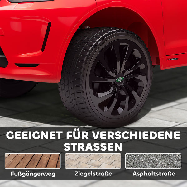 Kinder-Elektroauto Kinderfahrzeug 12V mit LED-Lichtern Fernbedienung 3-6 Jahre Rot
