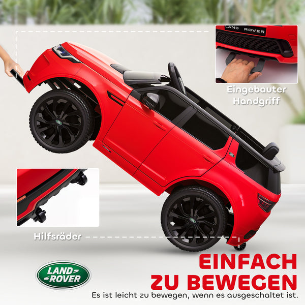 Kinder-Elektroauto Kinderfahrzeug 12V mit LED-Lichtern Fernbedienung 3-6 Jahre Rot
