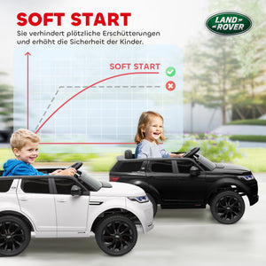 Kinder-Elektroauto Kinderfahrzeug 12V mit LED-Lichtern 3-6 Jahre Schwarz