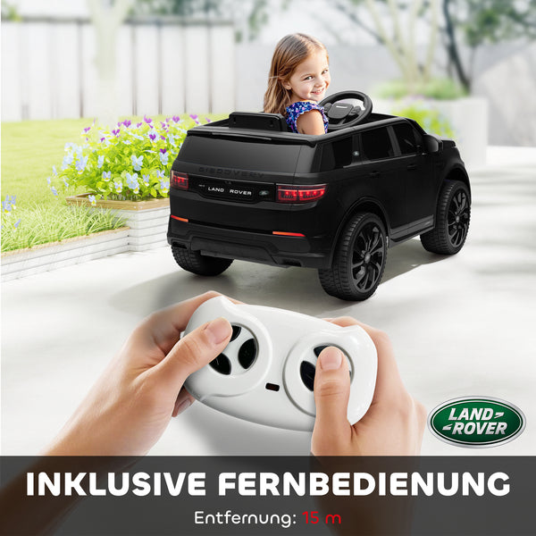 Kinder-Elektroauto Kinderfahrzeug 12V mit LED-Lichtern 3-6 Jahre Schwarz