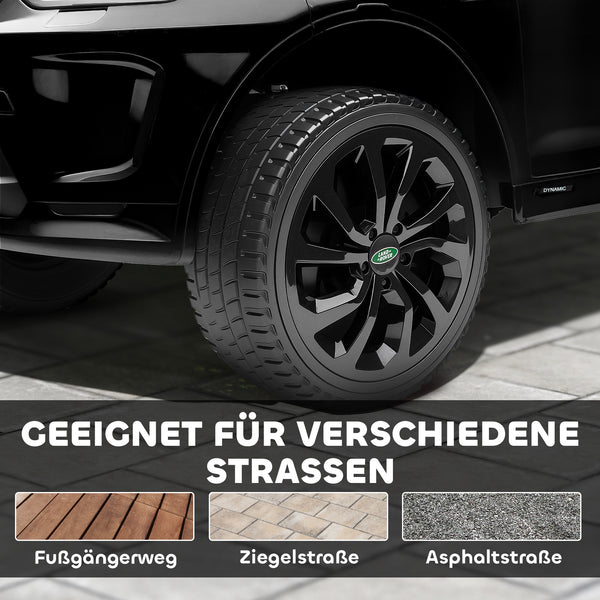 Kinder-Elektroauto Kinderfahrzeug 12V mit LED-Lichtern 3-6 Jahre Schwarz