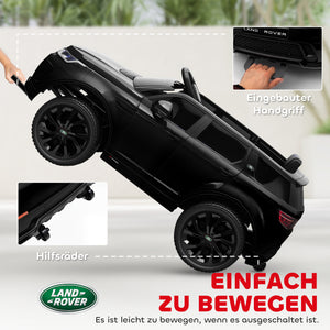 Kinder-Elektroauto Kinderfahrzeug 12V mit LED-Lichtern 3-6 Jahre Schwarz